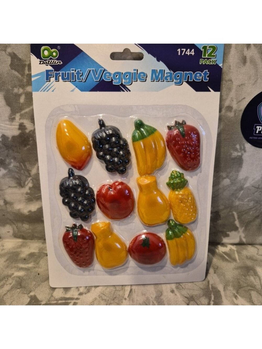 Vintage Retro Refrigerator Magnets Fruit Vegetables‎ Food~3D Look~ Note Holders